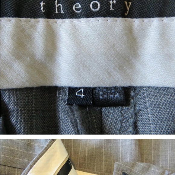 Theory
Wool Trouser Dress Pant Gray with white pinstripe size 4 - Picture 4 of 6